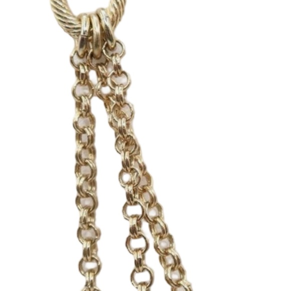 Talbots| Pink & Clear | Beaded | Gold Tone   Multi-Strand Necklace | Like New - Picture 2 of 3